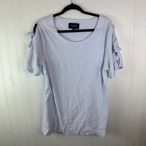 Banana Republic Stripe Cold Shoulder Top size XL‎